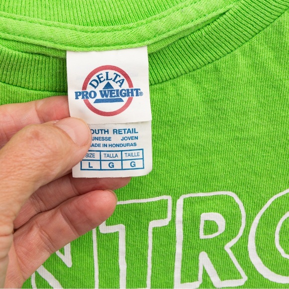 Bright green comfy t-shirt “Control Freak” with video game controllers boys YL - Picture 7 of 8